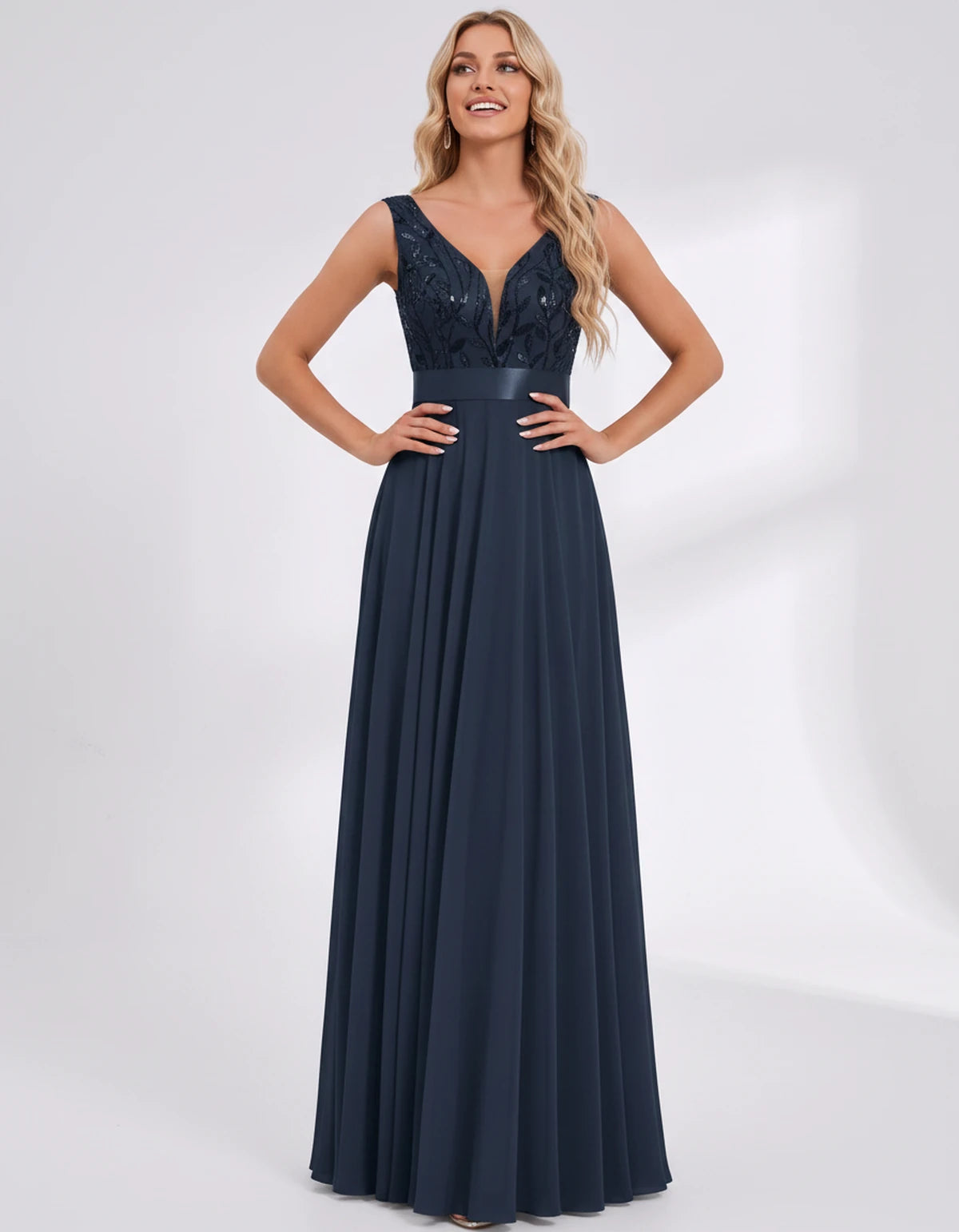 Pomona Maxi Dresses — Navy | SKU: RB-c14c0a-navy-2,RB-c14c0a-navy-4,RB-c14c0a-navy-6,RB-c14c0a-navy-8,RB-c14c0a-navy-10,RB-c14c0a-navy-12,RB-c14c0a-navy-14,RB-c14c0a-navy-16,RB-c14c0a-navy-16W,RB-c14c0a-navy-18W,RB-c14c0a-navy-20W,RB-c14c0a-navy-22W