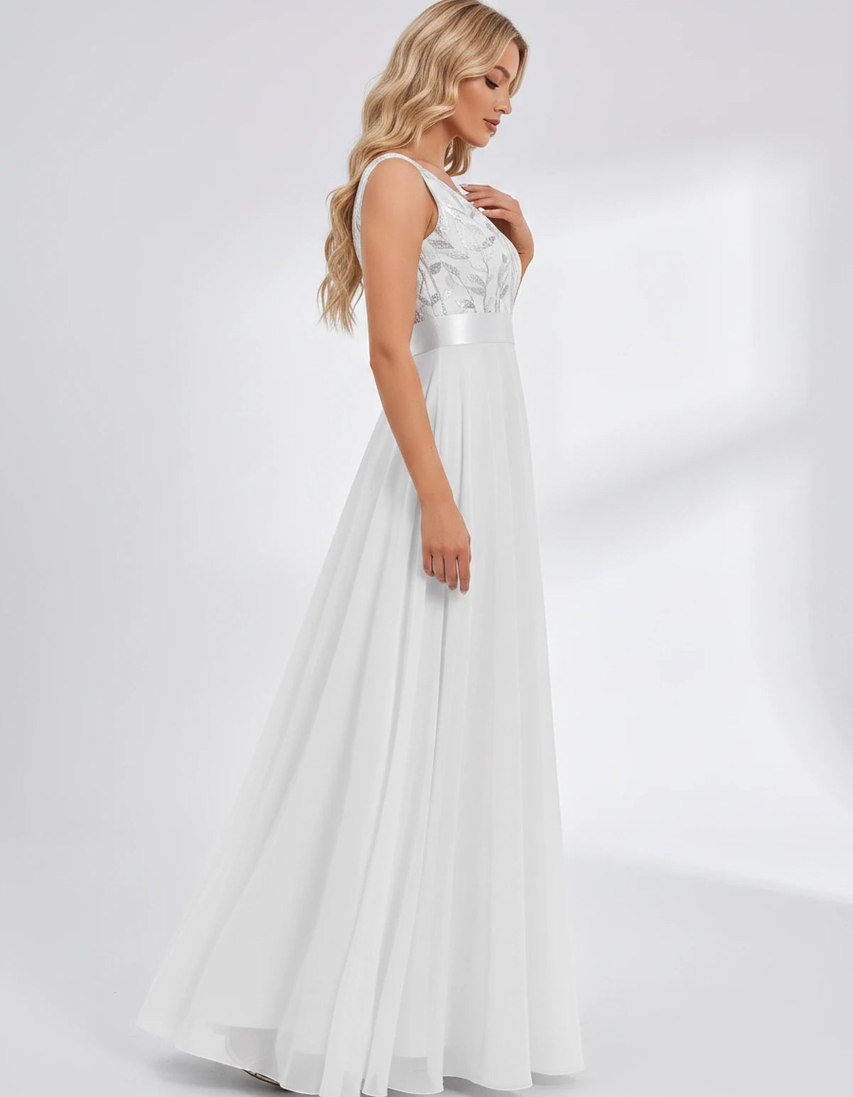 Pomona Maxi Dresses — White | SKU: RB-c14c0a-white-2,RB-c14c0a-white-4,RB-c14c0a-white-6,RB-c14c0a-white-8,RB-c14c0a-white-10,RB-c14c0a-white-12,RB-c14c0a-white-14,RB-c14c0a-white-16,RB-c14c0a-white-16W,RB-c14c0a-white-18W,RB-c14c0a-white-20W,RB-c14c0a-white-22W