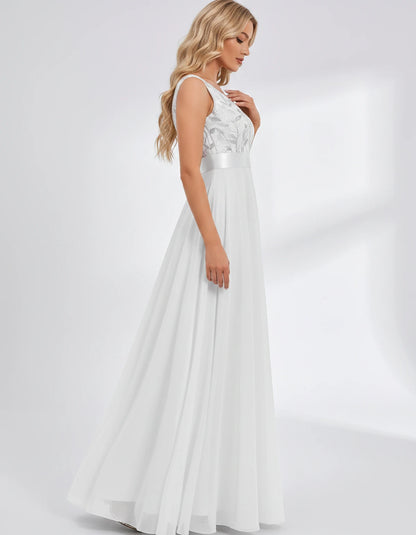 Pomona Maxi Dresses — White | SKU: RB-c14c0a-white-2,RB-c14c0a-white-4,RB-c14c0a-white-6,RB-c14c0a-white-8,RB-c14c0a-white-10,RB-c14c0a-white-12,RB-c14c0a-white-14,RB-c14c0a-white-16,RB-c14c0a-white-16W,RB-c14c0a-white-18W,RB-c14c0a-white-20W,RB-c14c0a-white-22W