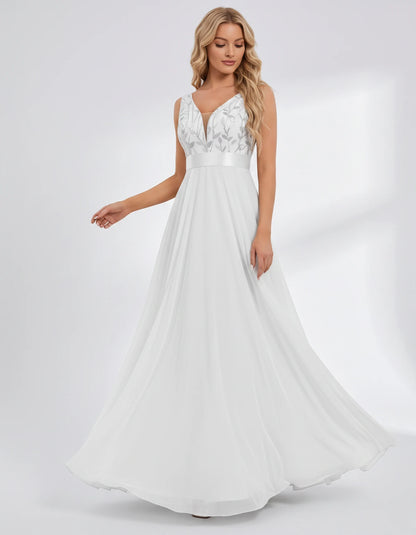 Pomona Maxi Dresses — White | SKU: RB-c14c0a-white-2,RB-c14c0a-white-4,RB-c14c0a-white-6,RB-c14c0a-white-8,RB-c14c0a-white-10,RB-c14c0a-white-12,RB-c14c0a-white-14,RB-c14c0a-white-16,RB-c14c0a-white-16W,RB-c14c0a-white-18W,RB-c14c0a-white-20W,RB-c14c0a-white-22W