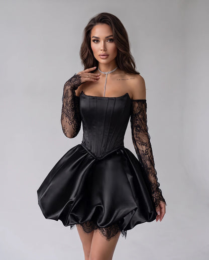 Portofino Mini Dresses — Black