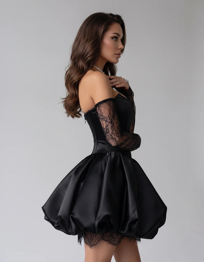 Portofino Mini Dresses — Black | SKU: RB-a7f8f2-black-XS,RB-a7f8f2-black-S,RB-a7f8f2-black-M,RB-a7f8f2-black-L,RB-a7f8f2-black-XL,RB-a7f8f2-black-2XL