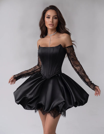 Portofino Mini Dresses — Black | SKU: RB-a7f8f2-black-XS,RB-a7f8f2-black-S,RB-a7f8f2-black-M,RB-a7f8f2-black-L,RB-a7f8f2-black-XL,RB-a7f8f2-black-2XL