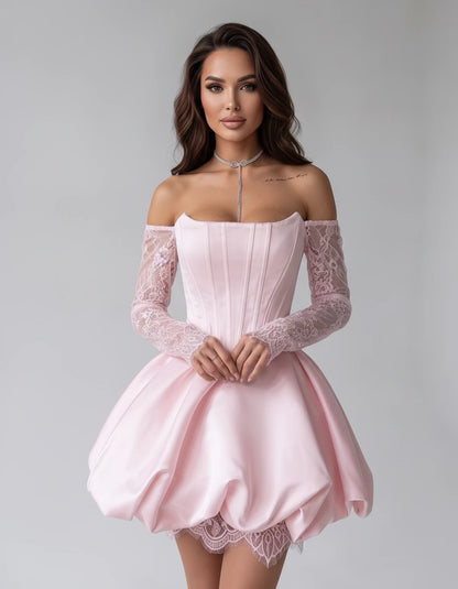 Portofino Mini Dresses — Blush Pink | SKU: RB-a7f8f2-blushp64-XS,RB-a7f8f2-blushp64-S,RB-a7f8f2-blushp64-M,RB-a7f8f2-blushp64-L,RB-a7f8f2-blushp64-XL,RB-a7f8f2-blushp64-2XL