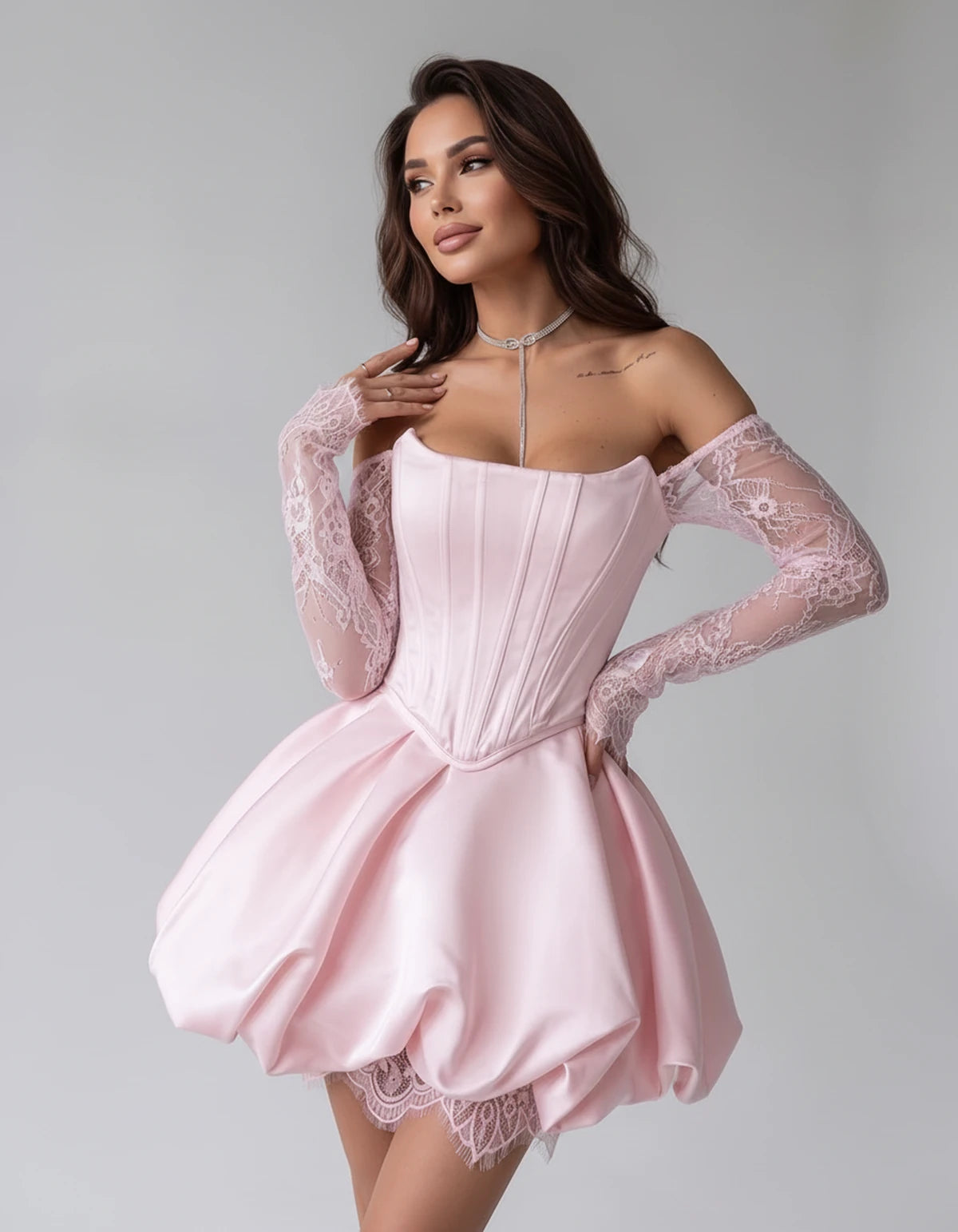 Portofino Mini Dresses — Blush Pink | SKU: RB-a7f8f2-blushp64-XS,RB-a7f8f2-blushp64-S,RB-a7f8f2-blushp64-M,RB-a7f8f2-blushp64-L,RB-a7f8f2-blushp64-XL,RB-a7f8f2-blushp64-2XL