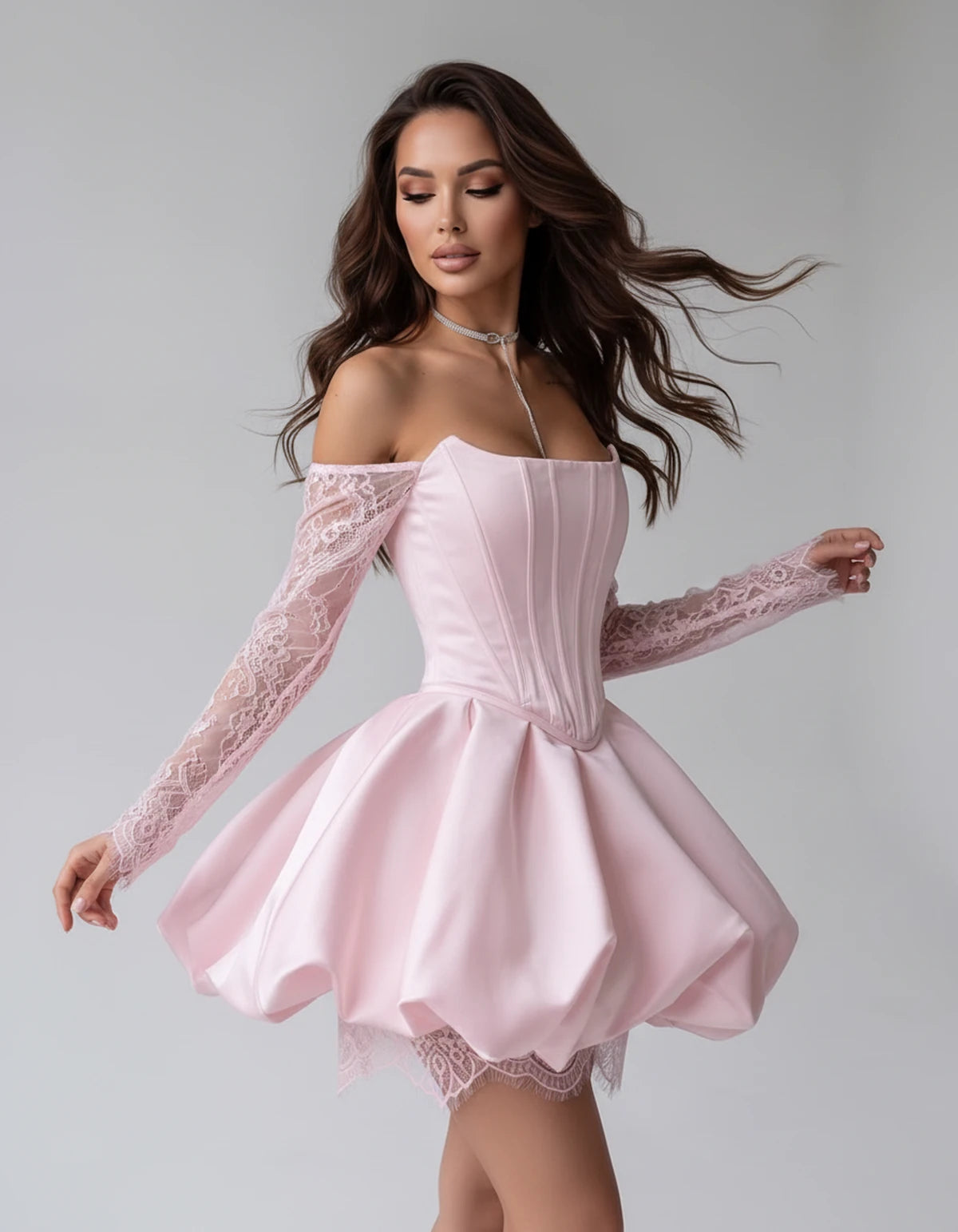 Portofino Mini Dresses — Blush Pink | SKU: RB-a7f8f2-blushp64-XS,RB-a7f8f2-blushp64-S,RB-a7f8f2-blushp64-M,RB-a7f8f2-blushp64-L,RB-a7f8f2-blushp64-XL,RB-a7f8f2-blushp64-2XL