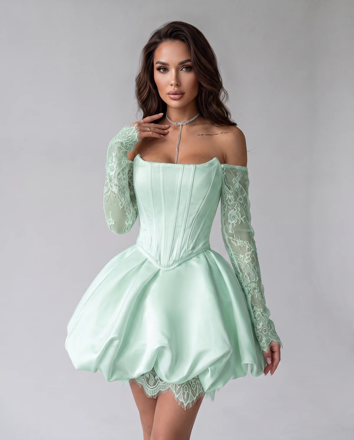 Portofino Mini Dresses — Mint Green