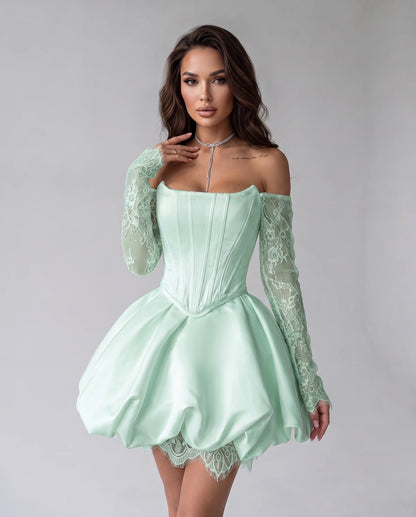 Portofino Mini Dresses — Mint Green