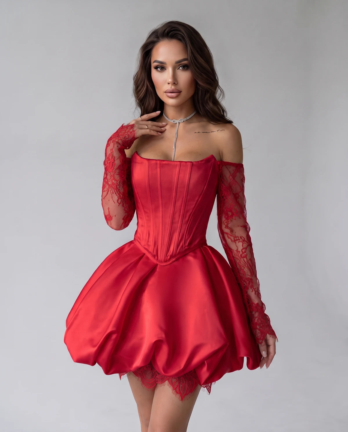 Portofino Mini Dresses — Red