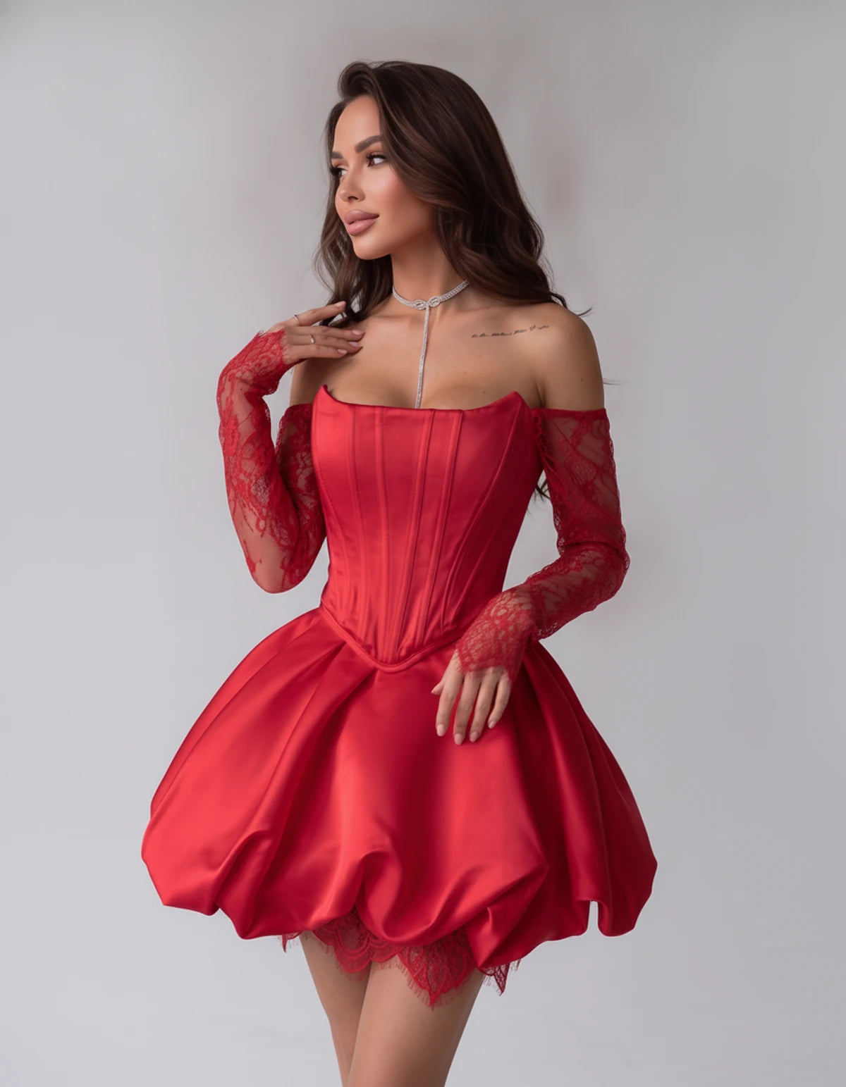 Portofino Mini Dresses — Red | SKU: RB-a7f8f2-red-XS,RB-a7f8f2-red-S,RB-a7f8f2-red-M,RB-a7f8f2-red-L,RB-a7f8f2-red-XL,RB-a7f8f2-red-2XL
