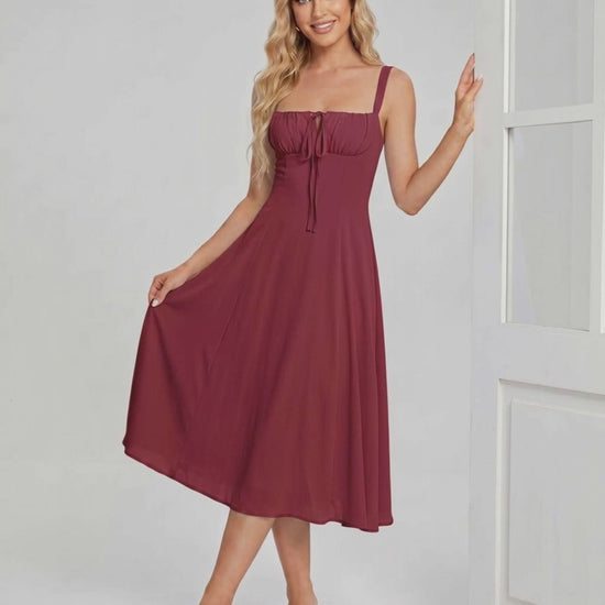 Ramblion Eda midi dress — runway video 4 · styled for cocktail and formal season