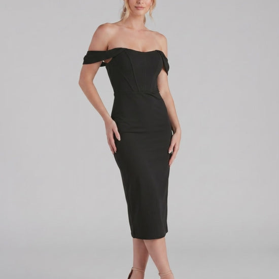 Ramblion Ada midi dress — runway video 2 · styled for cocktail and formal season