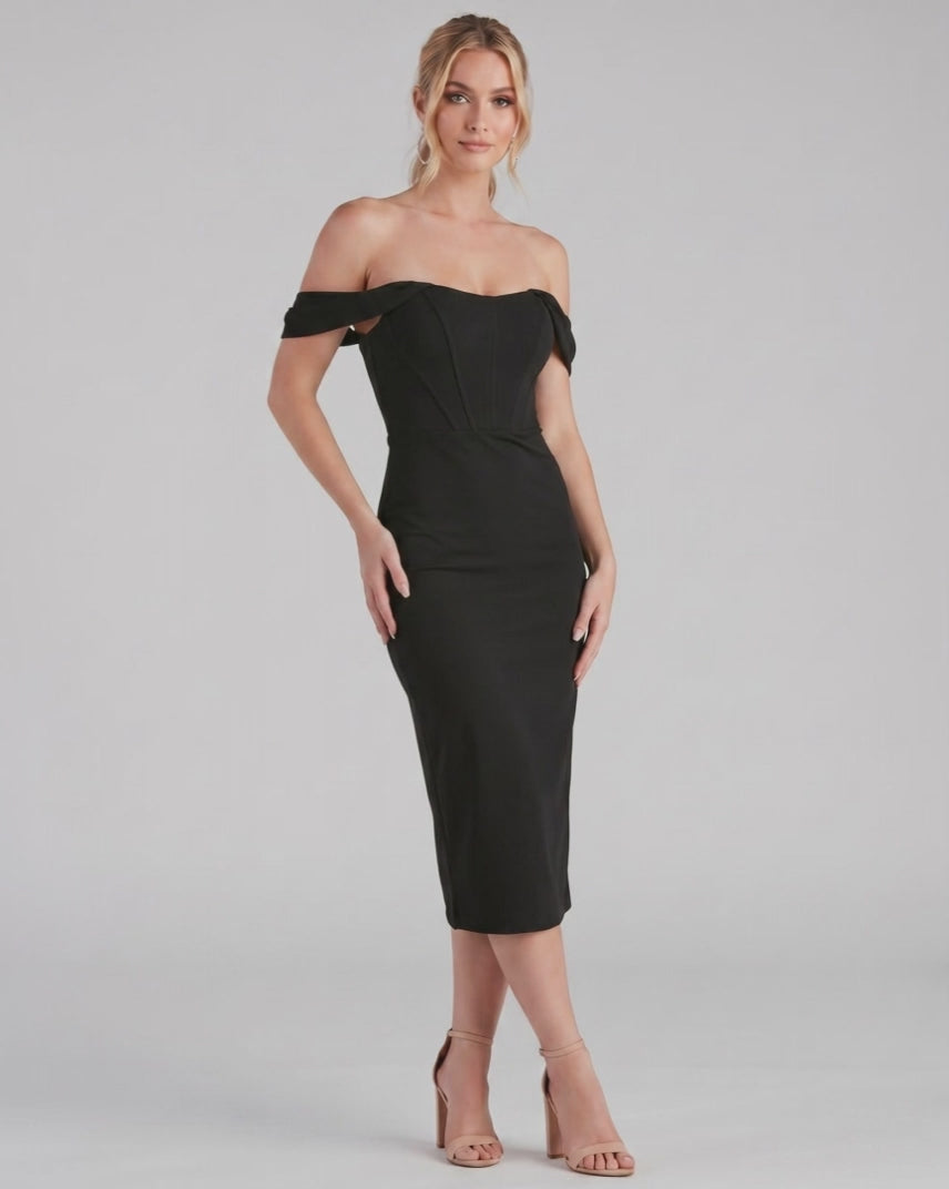 Ramblion Ada midi dress — runway video 2 · styled for cocktail and formal season