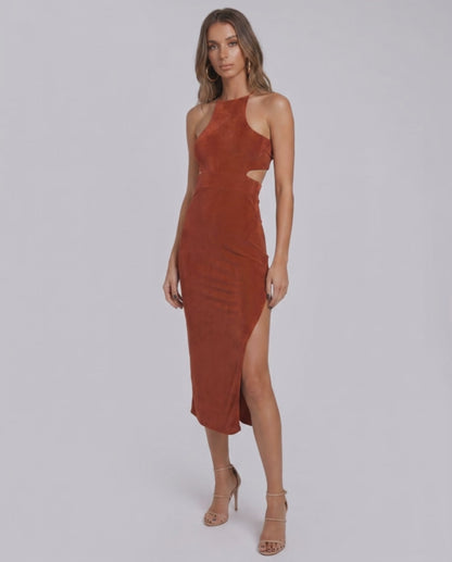 Ramblion Ina midi dress — runway video 1 · styled for cocktail and formal season