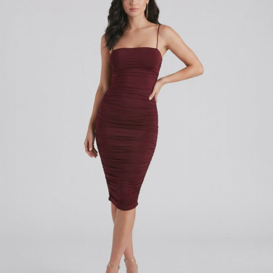 Ramblion Una midi dress — runway video 4 · styled for cocktail and formal season