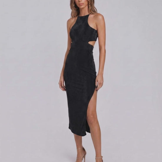 Ramblion Ina midi dress — runway video 2 · styled for cocktail and formal season