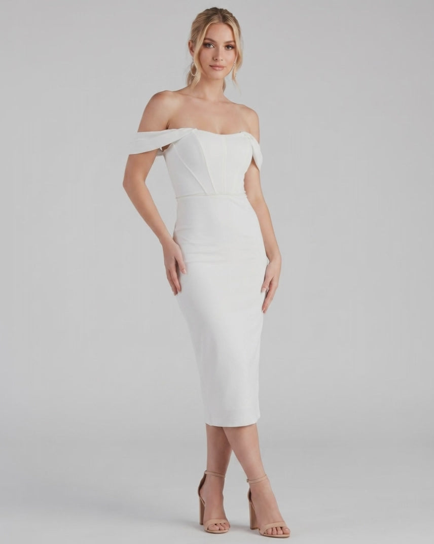 Ramblion Ada midi dress — runway video 1 · styled for cocktail and formal season