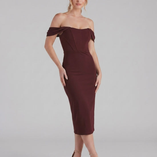 Ramblion Ada midi dress — runway video 3 · styled for cocktail and formal season