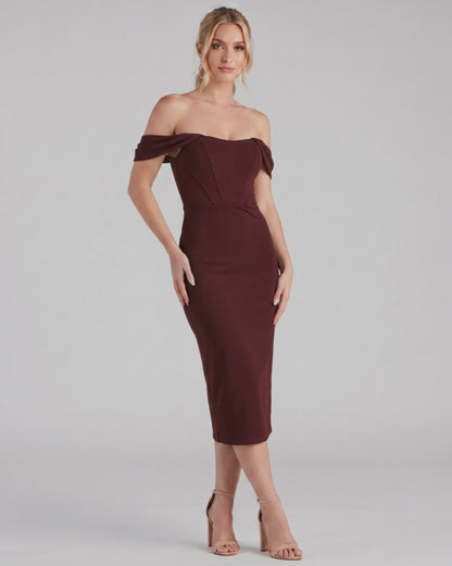 Ramblion Ada midi dress — runway video 3 · styled for cocktail and formal season