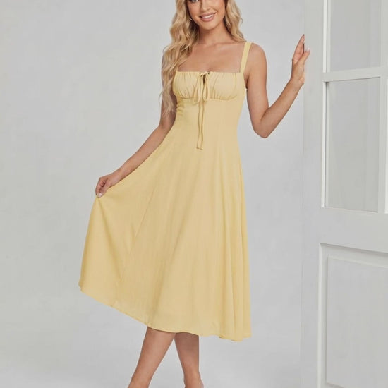 Ramblion Eda midi dress — runway video 2 · styled for cocktail and formal season