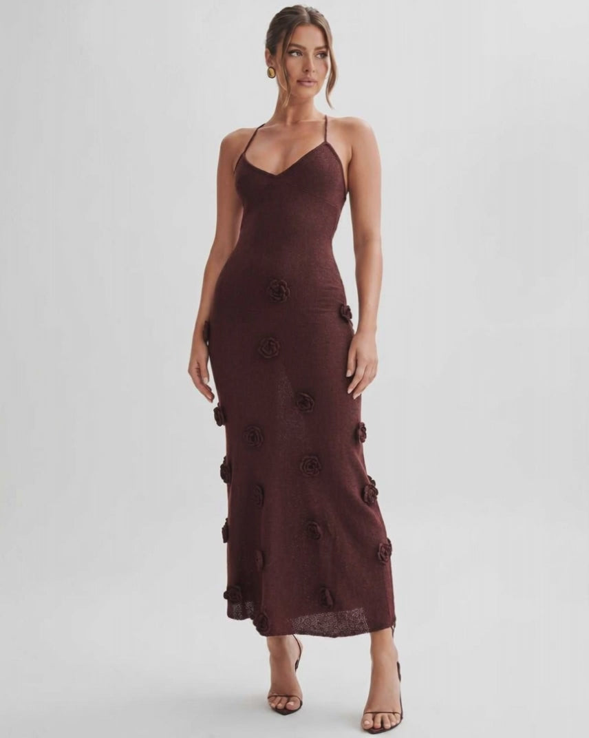 Ramblion Niya midi dress — runway video 1 · styled for cocktail and formal season