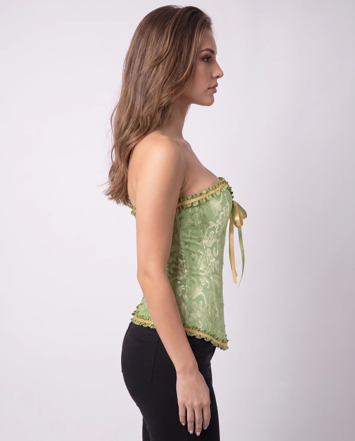 Provence Corset Top — Sage Green | SKU: RB-49f383-sagegr01-XS,RB-49f383-sagegr01-S,RB-49f383-sagegr01-M,RB-49f383-sagegr01-L,RB-49f383-sagegr01-XL,RB-49f383-sagegr01-2XL