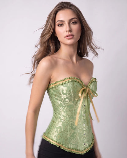 Provence Corset Top — Sage Green | SKU: RB-49f383-sagegr01-XS,RB-49f383-sagegr01-S,RB-49f383-sagegr01-M,RB-49f383-sagegr01-L,RB-49f383-sagegr01-XL,RB-49f383-sagegr01-2XL