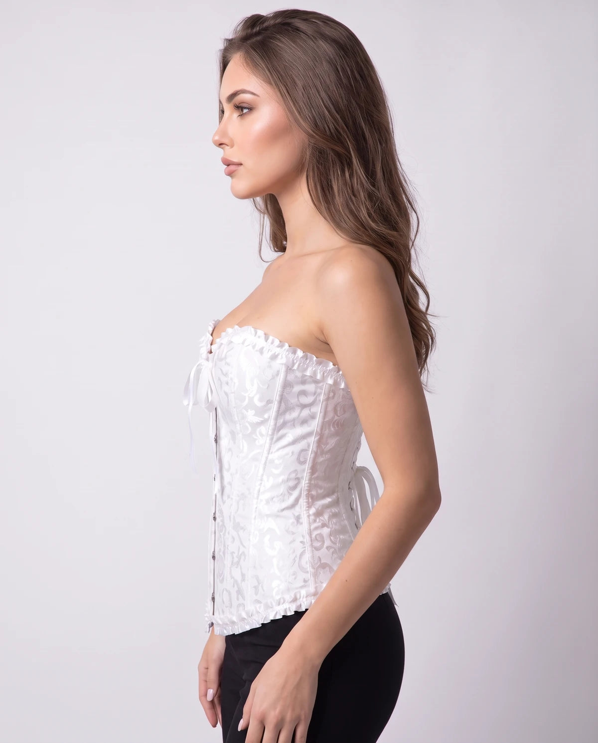 Provence Corset Top — White | SKU: RB-49f383-white-XS,RB-49f383-white-S,RB-49f383-white-M,RB-49f383-white-L,RB-49f383-white-XL,RB-49f383-white-2XL
