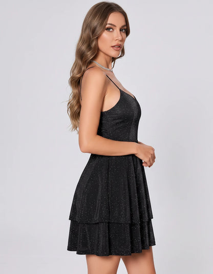 Quintessa Mini Dresses — Black | SKU: RB-b570ab-black-2,RB-b570ab-black-4,RB-b570ab-black-6,RB-b570ab-black-8,RB-b570ab-black-10,RB-b570ab-black-12,RB-b570ab-black-14,RB-b570ab-black-16,RB-b570ab-black-16W,RB-b570ab-black-18W,RB-b570ab-black-20W,RB-b570ab-black-22W