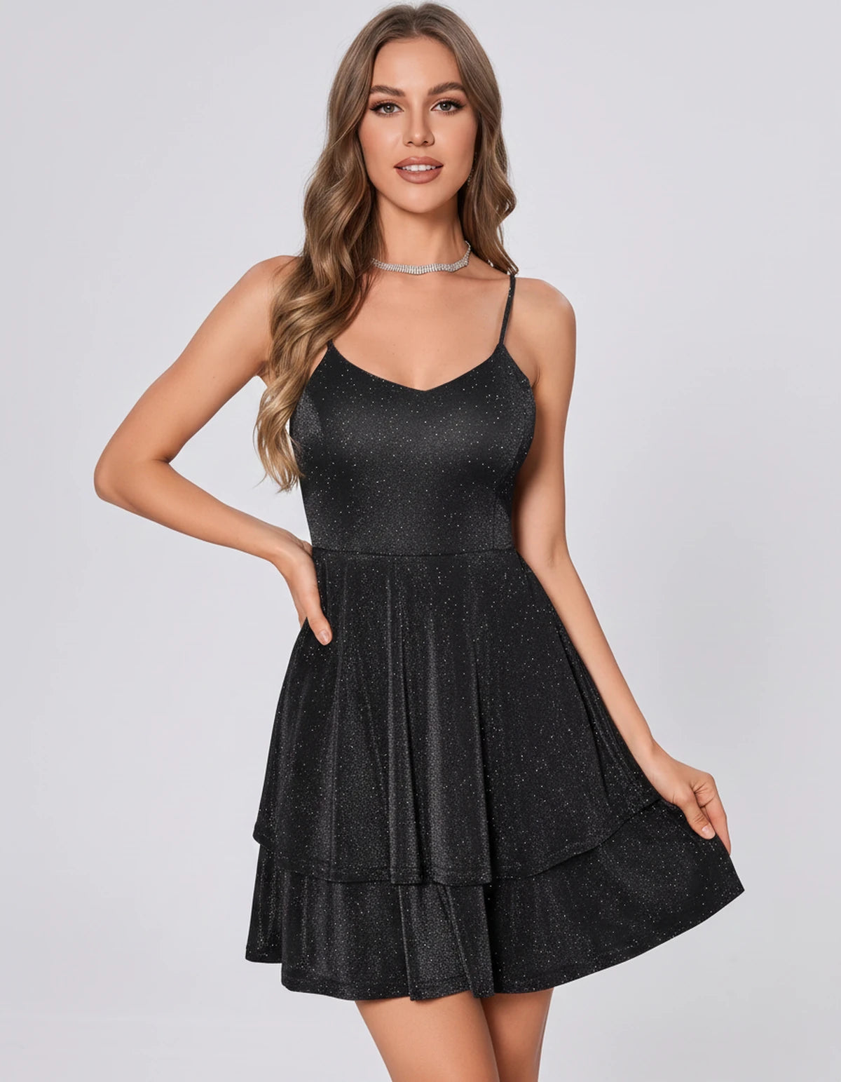 Quintessa Mini Dresses — Black | SKU: RB-b570ab-black-2,RB-b570ab-black-4,RB-b570ab-black-6,RB-b570ab-black-8,RB-b570ab-black-10,RB-b570ab-black-12,RB-b570ab-black-14,RB-b570ab-black-16,RB-b570ab-black-16W,RB-b570ab-black-18W,RB-b570ab-black-20W,RB-b570ab-black-22W
