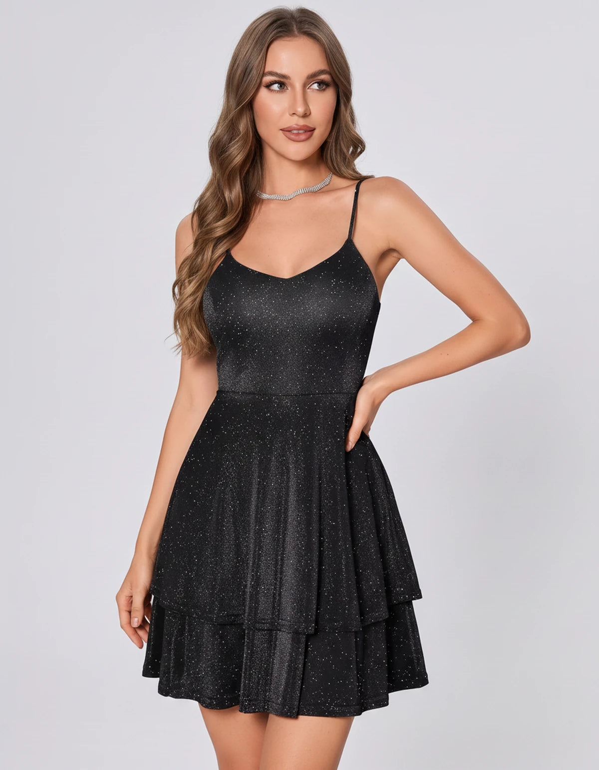 Quintessa Mini Dresses — Black | SKU: RB-b570ab-black-2,RB-b570ab-black-4,RB-b570ab-black-6,RB-b570ab-black-8,RB-b570ab-black-10,RB-b570ab-black-12,RB-b570ab-black-14,RB-b570ab-black-16,RB-b570ab-black-16W,RB-b570ab-black-18W,RB-b570ab-black-20W,RB-b570ab-black-22W