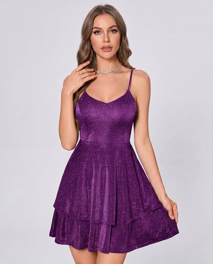 Quintessa Mini Dresses — Grape