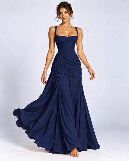 Quiterie Maxi Dresses — Dark Blue | SKU: RB-8b66e2-darkblue-XS,RB-8b66e2-darkblue-S,RB-8b66e2-darkblue-M,RB-8b66e2-darkblue-L,RB-8b66e2-darkblue-XL