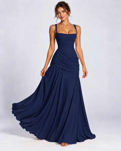 Quiterie Maxi Dresses — Dark Blue | SKU: RB-8b66e2-darkblue-XS,RB-8b66e2-darkblue-S,RB-8b66e2-darkblue-M,RB-8b66e2-darkblue-L,RB-8b66e2-darkblue-XL