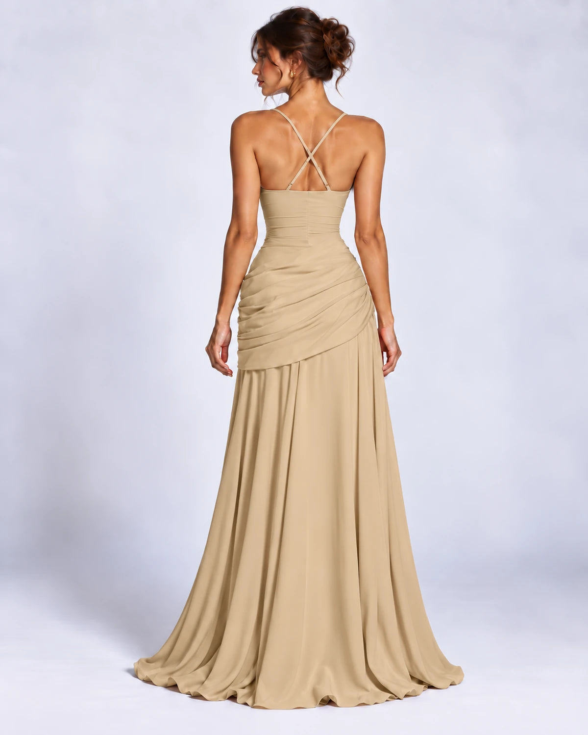 Quiterie Maxi Dresses — Khaki | SKU: RB-8b66e2-khaki-XS,RB-8b66e2-khaki-S,RB-8b66e2-khaki-M,RB-8b66e2-khaki-L,RB-8b66e2-khaki-XL