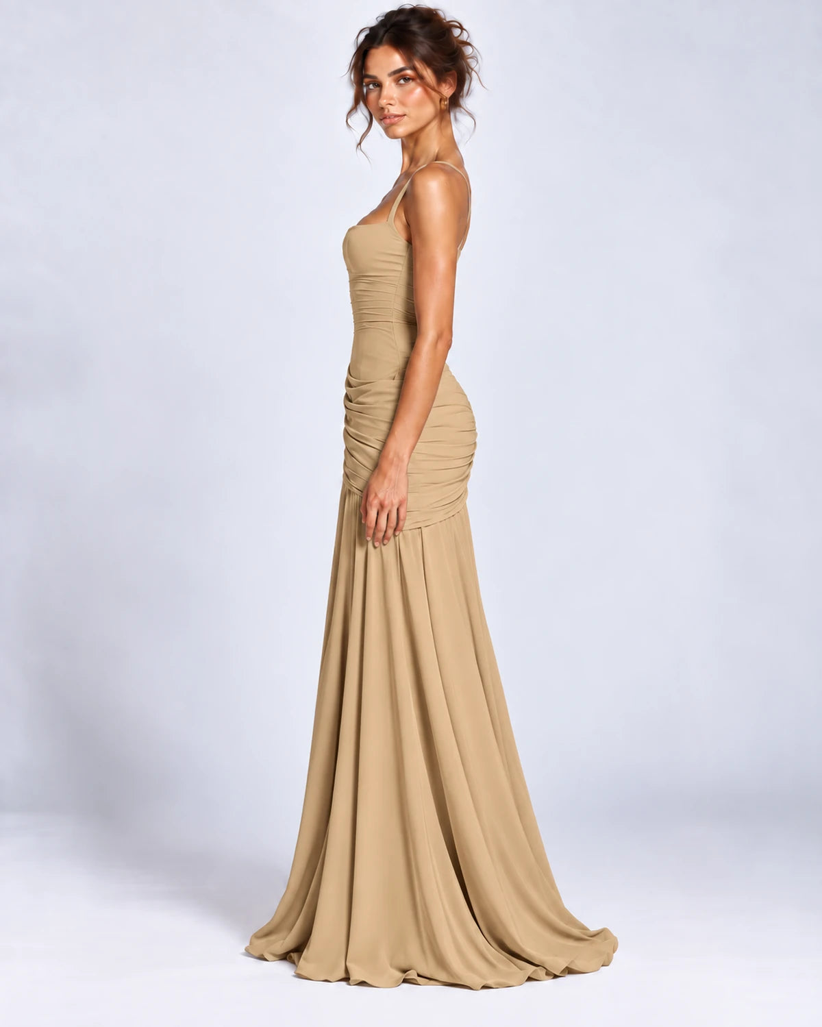 Quiterie Maxi Dresses — Khaki | SKU: RB-8b66e2-khaki-XS,RB-8b66e2-khaki-S,RB-8b66e2-khaki-M,RB-8b66e2-khaki-L,RB-8b66e2-khaki-XL