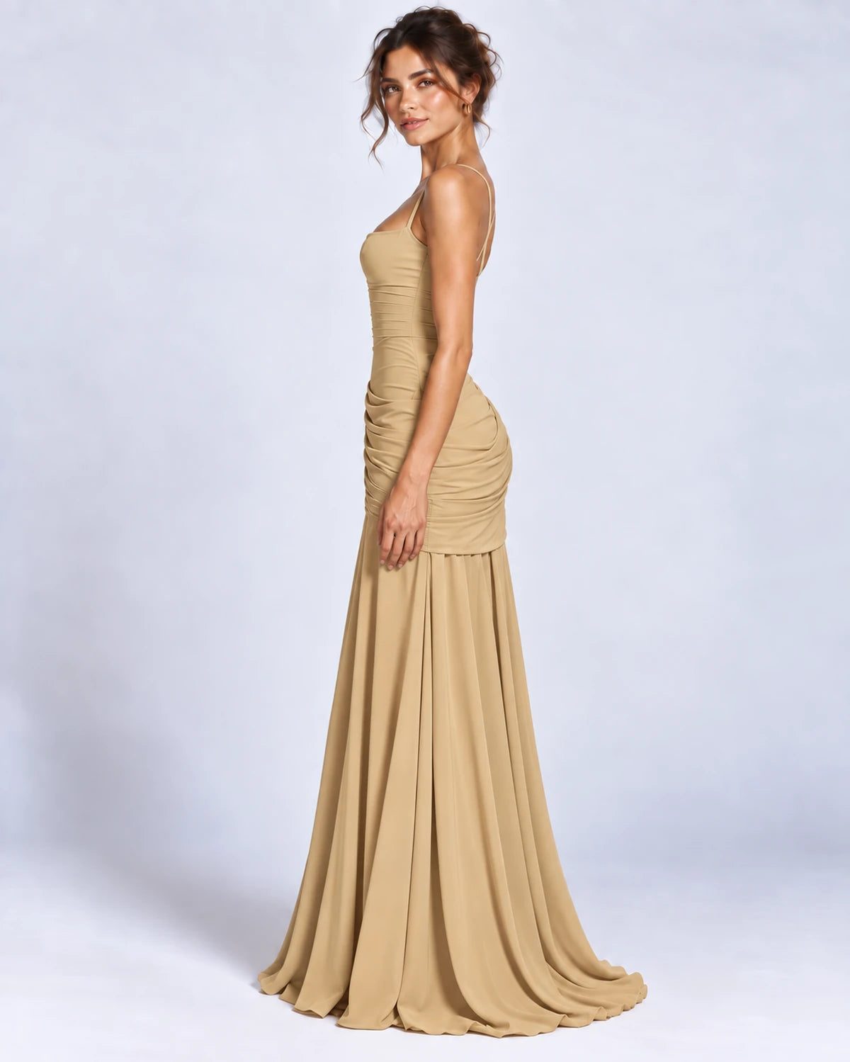 Quiterie Maxi Dresses — Khaki | SKU: RB-8b66e2-khaki-XS,RB-8b66e2-khaki-S,RB-8b66e2-khaki-M,RB-8b66e2-khaki-L,RB-8b66e2-khaki-XL