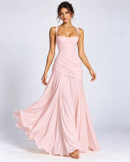 Quiterie Maxi Dresses — Pink | SKU: RB-8b66e2-pink-XS,RB-8b66e2-pink-S,RB-8b66e2-pink-M,RB-8b66e2-pink-L,RB-8b66e2-pink-XL