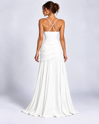 Quiterie Maxi Dresses — White | SKU: RB-8b66e2-white-XS,RB-8b66e2-white-S,RB-8b66e2-white-M,RB-8b66e2-white-L,RB-8b66e2-white-XL