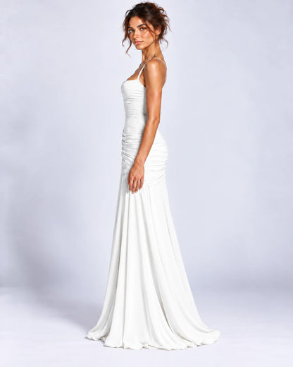 Quiterie Maxi Dresses — White | SKU: RB-8b66e2-white-XS,RB-8b66e2-white-S,RB-8b66e2-white-M,RB-8b66e2-white-L,RB-8b66e2-white-XL