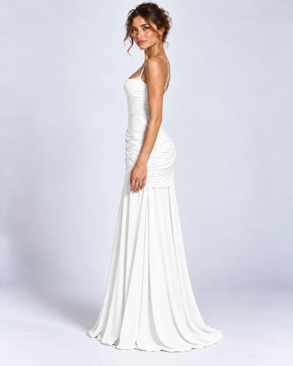 Quiterie Maxi Dresses — White | SKU: RB-8b66e2-white-XS,RB-8b66e2-white-S,RB-8b66e2-white-M,RB-8b66e2-white-L,RB-8b66e2-white-XL