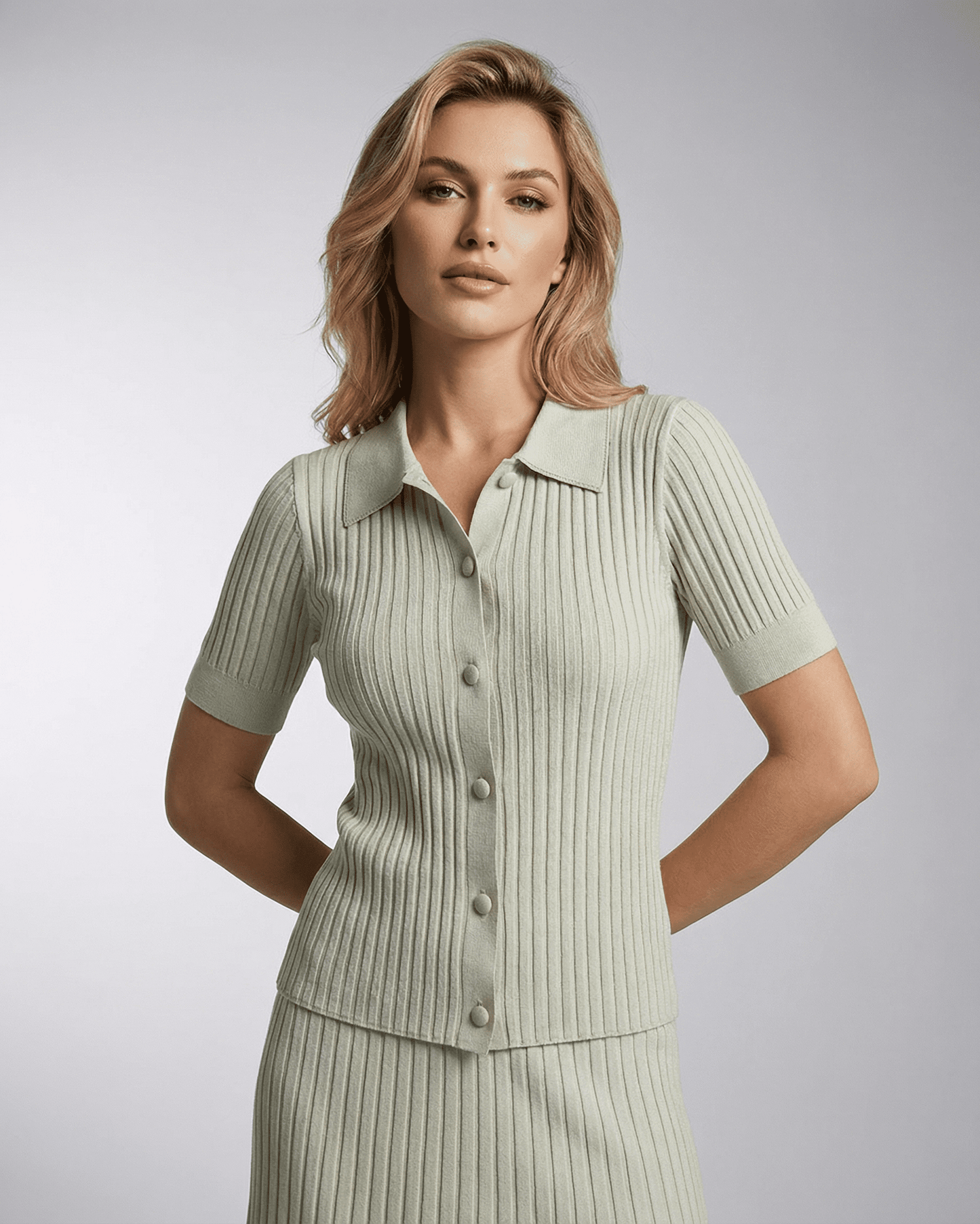 Asha Polo green mini dress by RAMBLION, 100% cotton, breathable, round neck, perfect for summer outings.