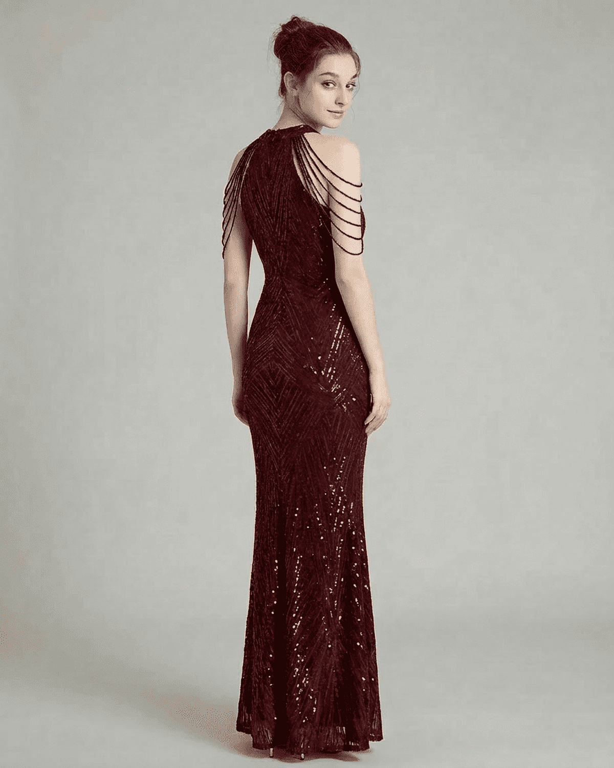 Indie Maxi Dress by RAMBLION, black ankle-length, soft velvet feel, perfect for upscale events.