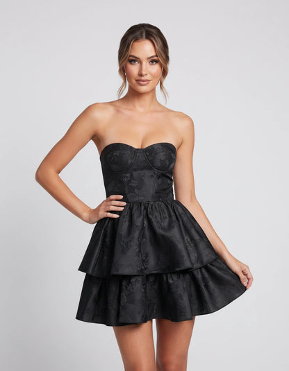 Ramona Mini Dresses — Black | SKU: RB-8f75ca-black-2,RB-8f75ca-black-4,RB-8f75ca-black-6,RB-8f75ca-black-8,RB-8f75ca-black-10,RB-8f75ca-black-12,RB-8f75ca-black-14,RB-8f75ca-black-16,RB-8f75ca-black-16W,RB-8f75ca-black-18W,RB-8f75ca-black-20W,RB-8f75ca-black-22W