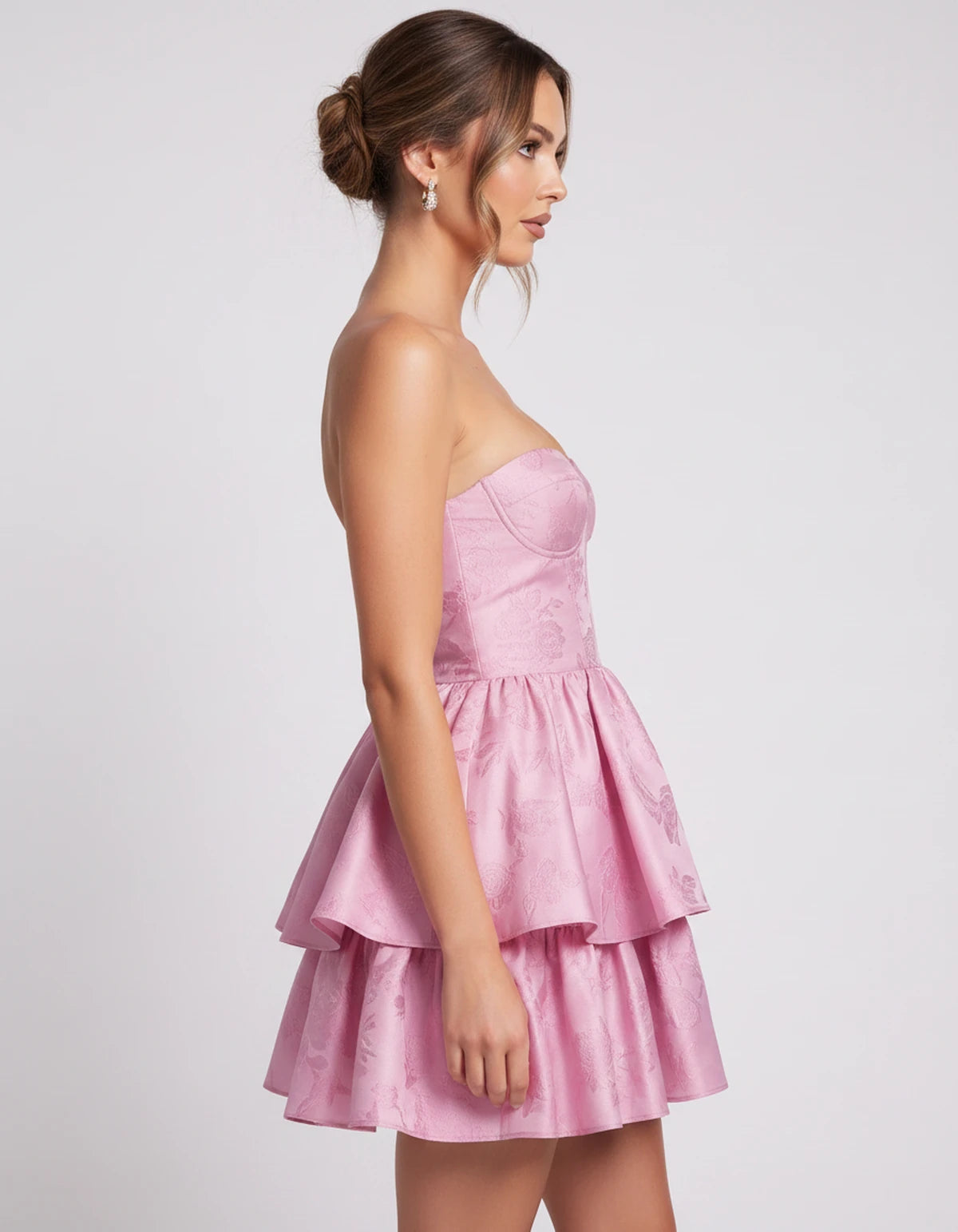 Ramona Mini Dresses — Pink | SKU: RB-8f75ca-pink-2,RB-8f75ca-pink-4,RB-8f75ca-pink-6,RB-8f75ca-pink-8,RB-8f75ca-pink-10,RB-8f75ca-pink-12,RB-8f75ca-pink-14,RB-8f75ca-pink-16,RB-8f75ca-pink-16W,RB-8f75ca-pink-18W,RB-8f75ca-pink-20W,RB-8f75ca-pink-22W