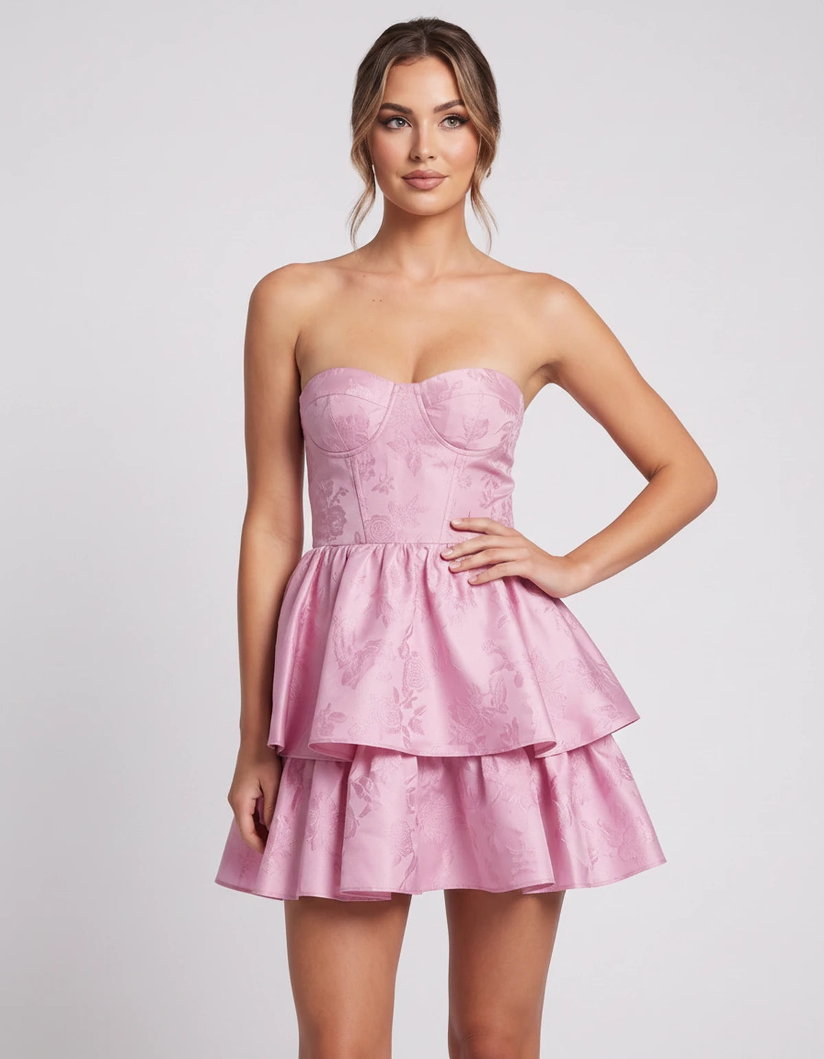 Ramona Mini Dresses — Pink | SKU: RB-8f75ca-pink-2,RB-8f75ca-pink-4,RB-8f75ca-pink-6,RB-8f75ca-pink-8,RB-8f75ca-pink-10,RB-8f75ca-pink-12,RB-8f75ca-pink-14,RB-8f75ca-pink-16,RB-8f75ca-pink-16W,RB-8f75ca-pink-18W,RB-8f75ca-pink-20W,RB-8f75ca-pink-22W