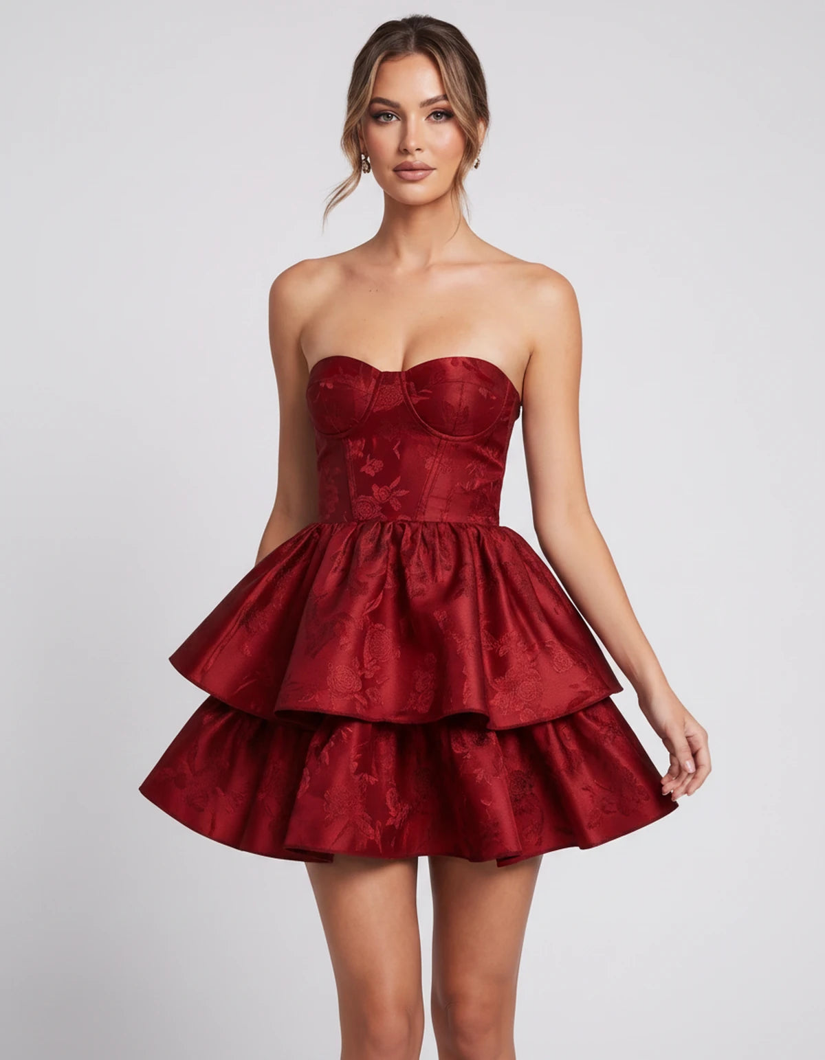 Ramona Mini Dresses — Red | SKU: RB-8f75ca-red-2,RB-8f75ca-red-4,RB-8f75ca-red-6,RB-8f75ca-red-8,RB-8f75ca-red-10,RB-8f75ca-red-12,RB-8f75ca-red-14,RB-8f75ca-red-16,RB-8f75ca-red-16W,RB-8f75ca-red-18W,RB-8f75ca-red-20W,RB-8f75ca-red-22W