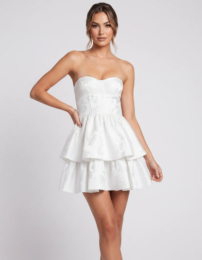 Ramona Mini Dresses — White | SKU: RB-8f75ca-white-2,RB-8f75ca-white-4,RB-8f75ca-white-6,RB-8f75ca-white-8,RB-8f75ca-white-10,RB-8f75ca-white-12,RB-8f75ca-white-14,RB-8f75ca-white-16,RB-8f75ca-white-16W,RB-8f75ca-white-18W,RB-8f75ca-white-20W,RB-8f75ca-white-22W