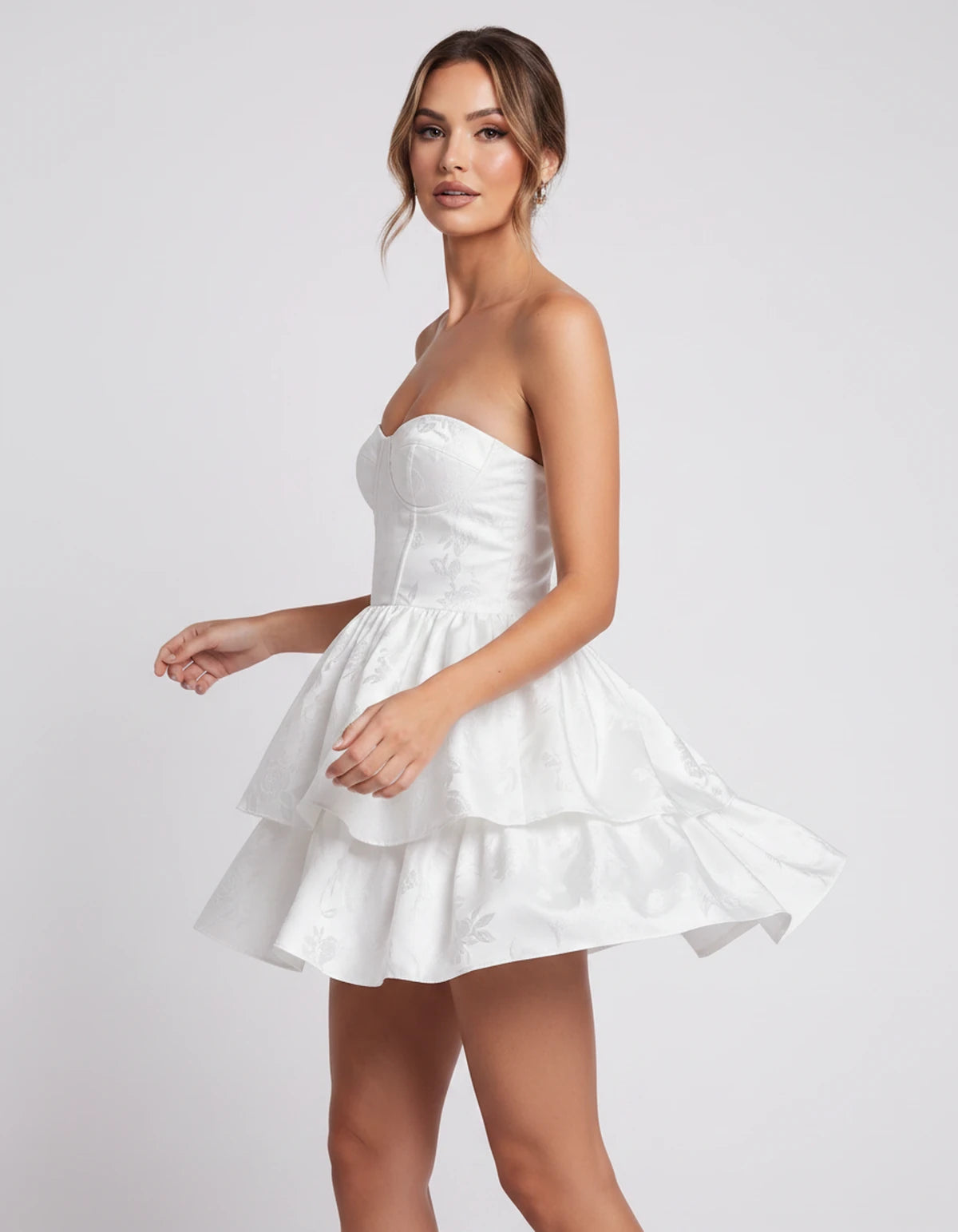 Ramona Mini Dresses — White | SKU: RB-8f75ca-white-2,RB-8f75ca-white-4,RB-8f75ca-white-6,RB-8f75ca-white-8,RB-8f75ca-white-10,RB-8f75ca-white-12,RB-8f75ca-white-14,RB-8f75ca-white-16,RB-8f75ca-white-16W,RB-8f75ca-white-18W,RB-8f75ca-white-20W,RB-8f75ca-white-22W