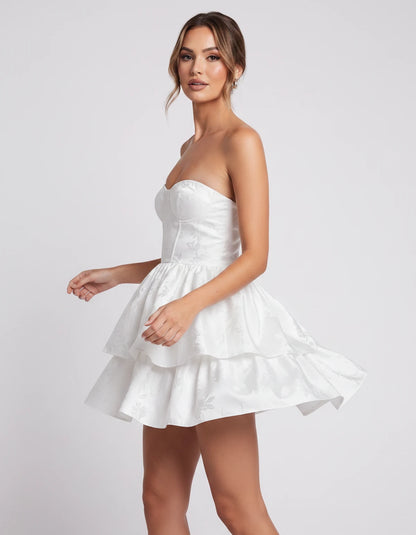 Ramona Mini Dresses — White | SKU: RB-8f75ca-white-2,RB-8f75ca-white-4,RB-8f75ca-white-6,RB-8f75ca-white-8,RB-8f75ca-white-10,RB-8f75ca-white-12,RB-8f75ca-white-14,RB-8f75ca-white-16,RB-8f75ca-white-16W,RB-8f75ca-white-18W,RB-8f75ca-white-20W,RB-8f75ca-white-22W